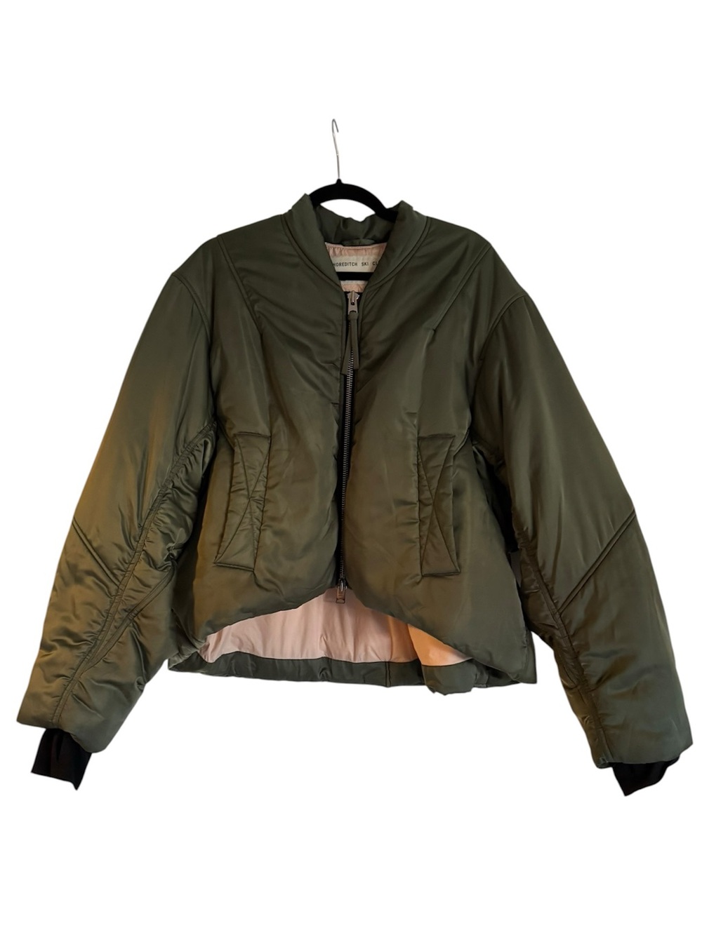 Shoreditch Ski Club Green Puffer Jacket